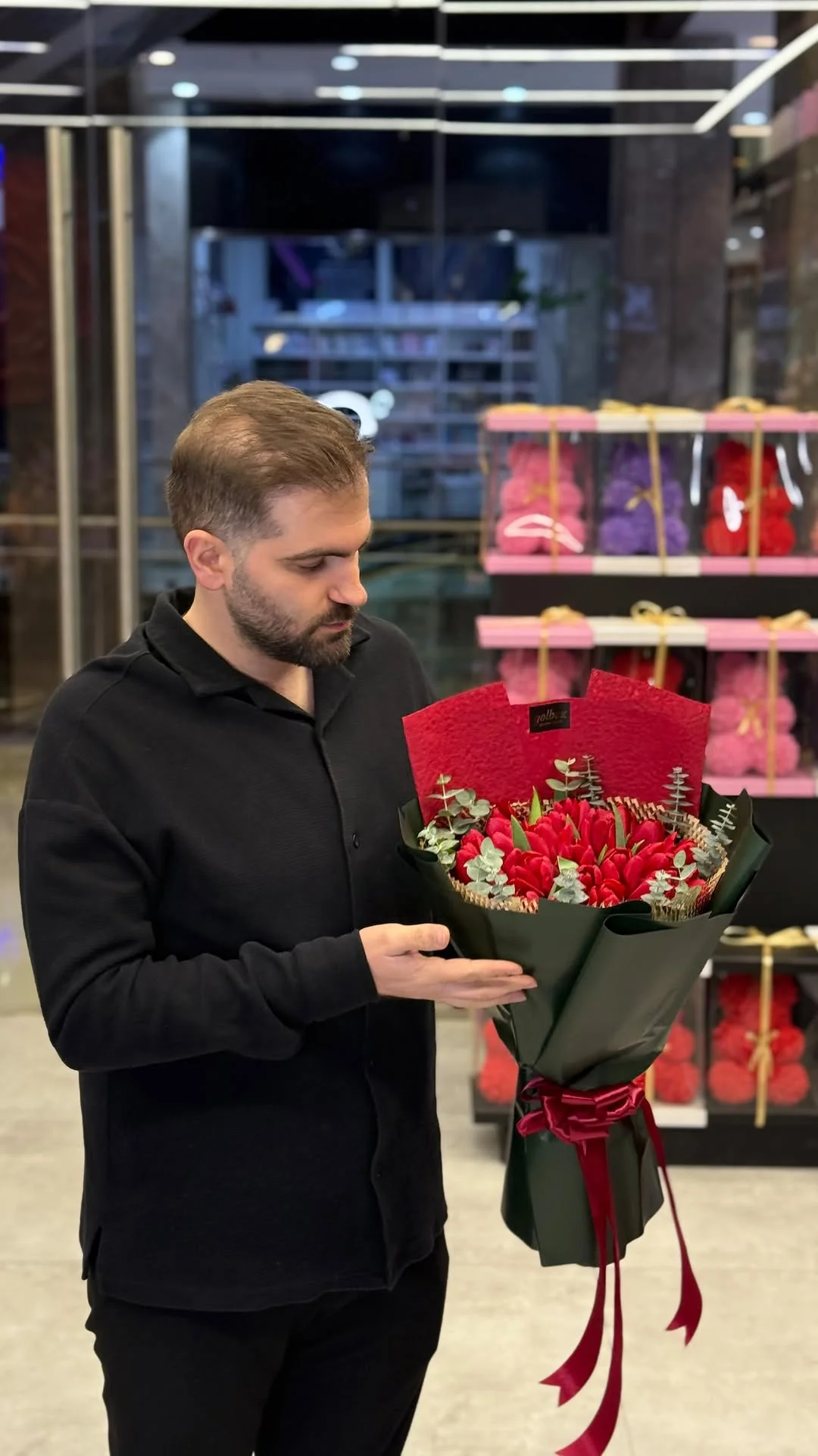 باکس گل رز گلفروشی دسته گل